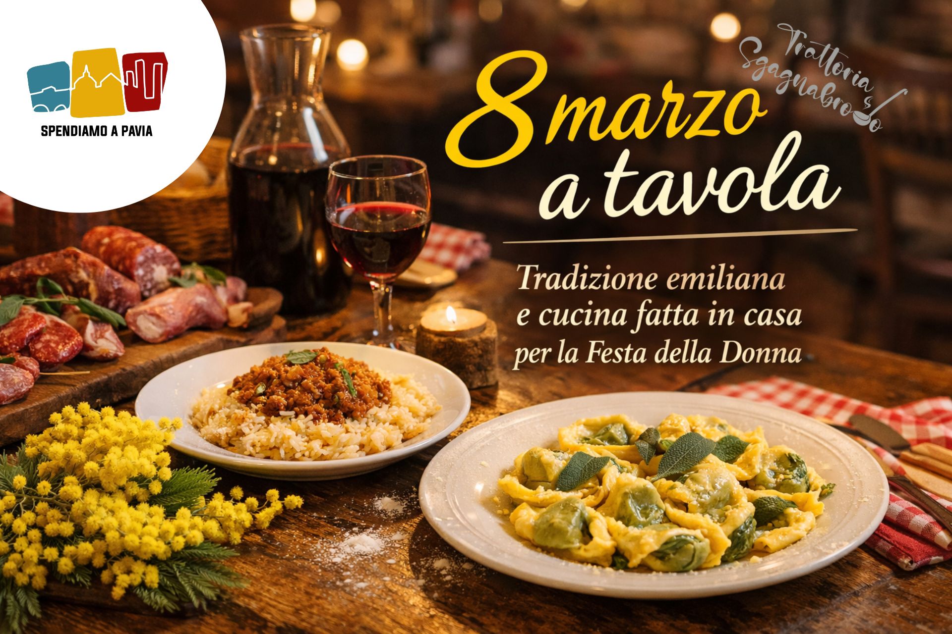 8 marzo a tavola: a Pavia la festa delle donne si celebra con i sapori autentici della tradizione emiliana