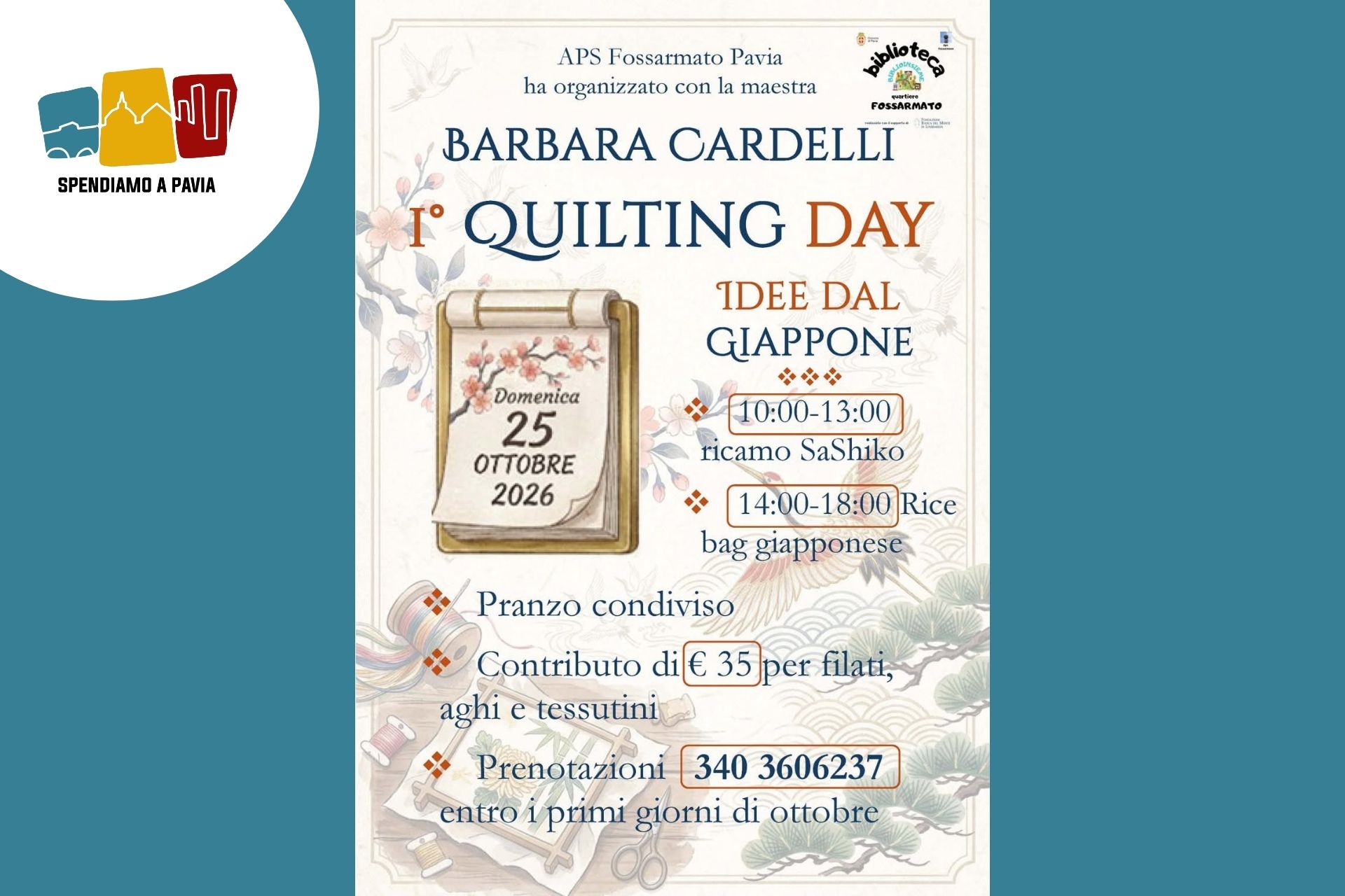 1° Quilting Day a Pavia: Un Viaggio Creativo tra le Tradizioni Tessili del Giappone