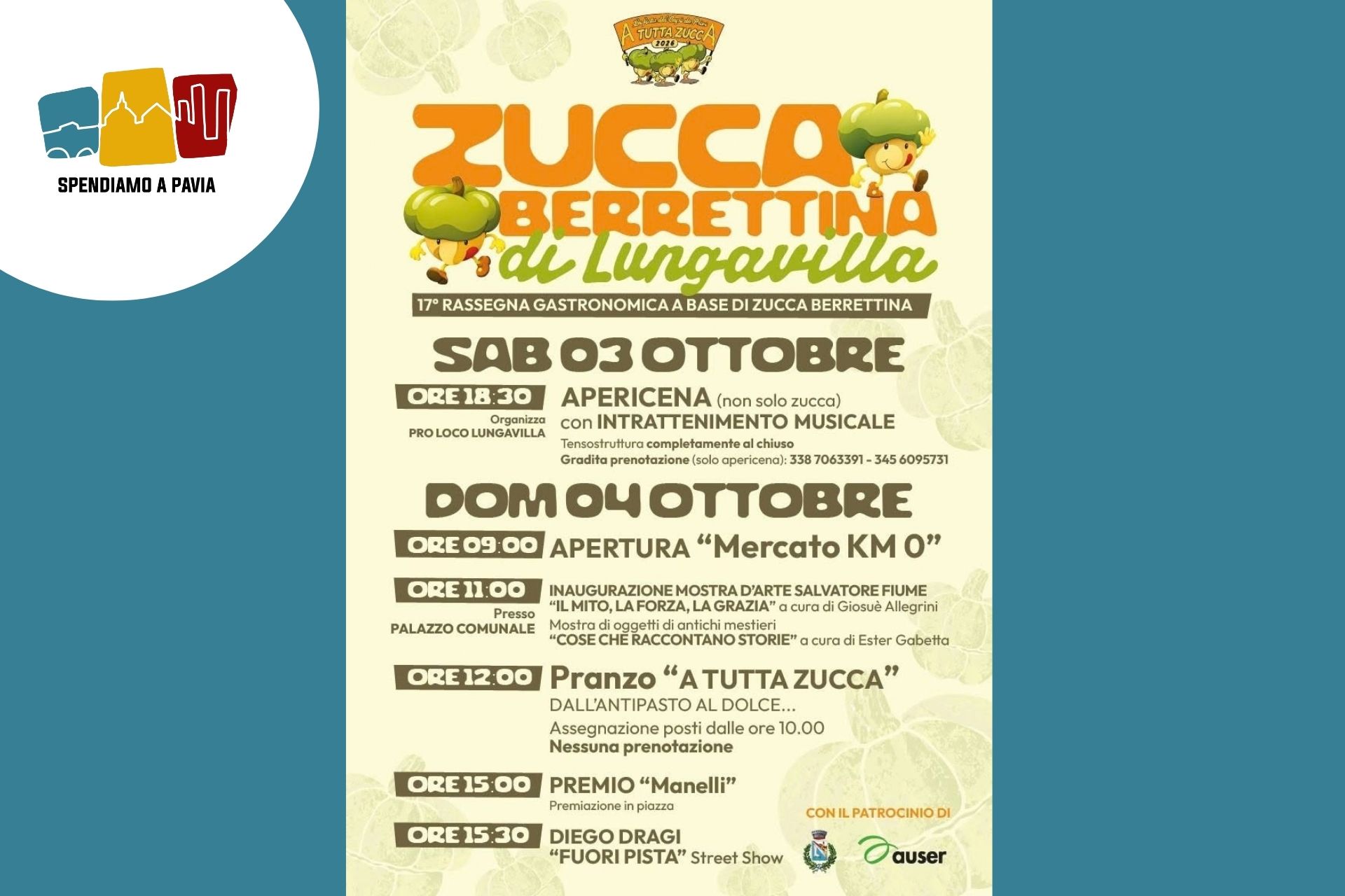 A tutta zucca a Longavilla: il 3 e 4 ottobre torna la festa della zucca Berrettina