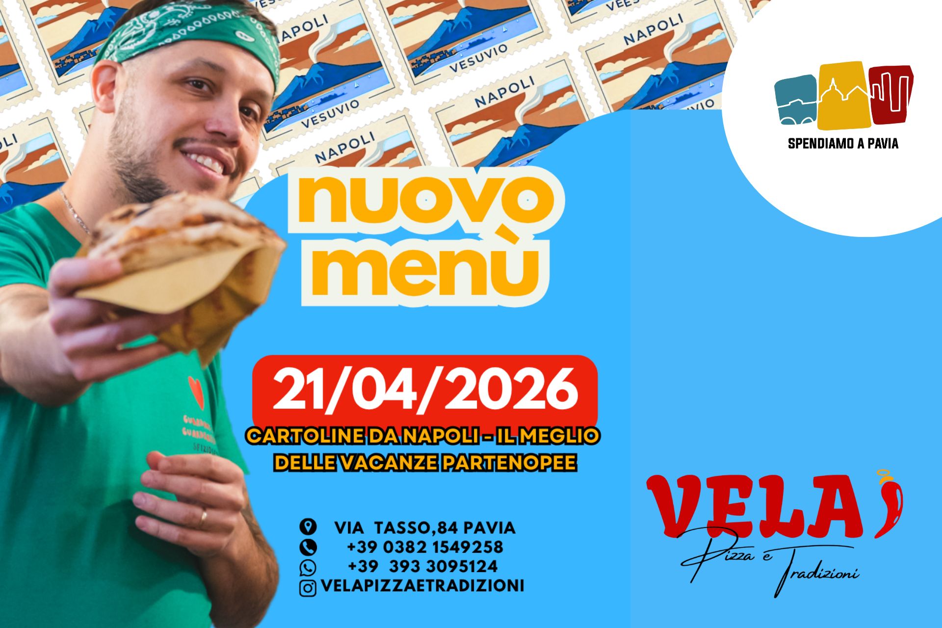 Da Pavia a Napoli: il nuovo viaggio gastronomico di Vela tra padellini gourmet e "scrocchiarella"
