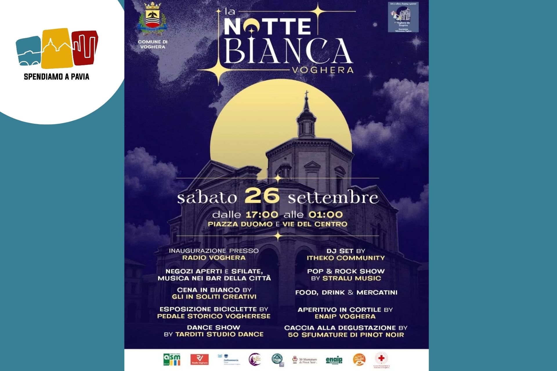 La Notte Bianca di Voghera accende il centro: musica, shopping e divertimento fino all’una