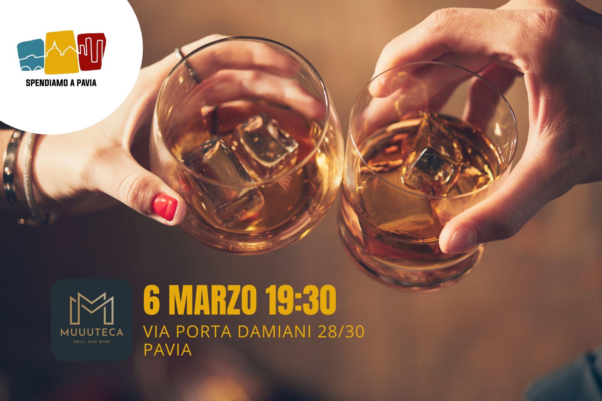 Pavia, da Muuteca è “It’s Whisky Time”: serata evento tra degustazioni e abbinamenti insoliti