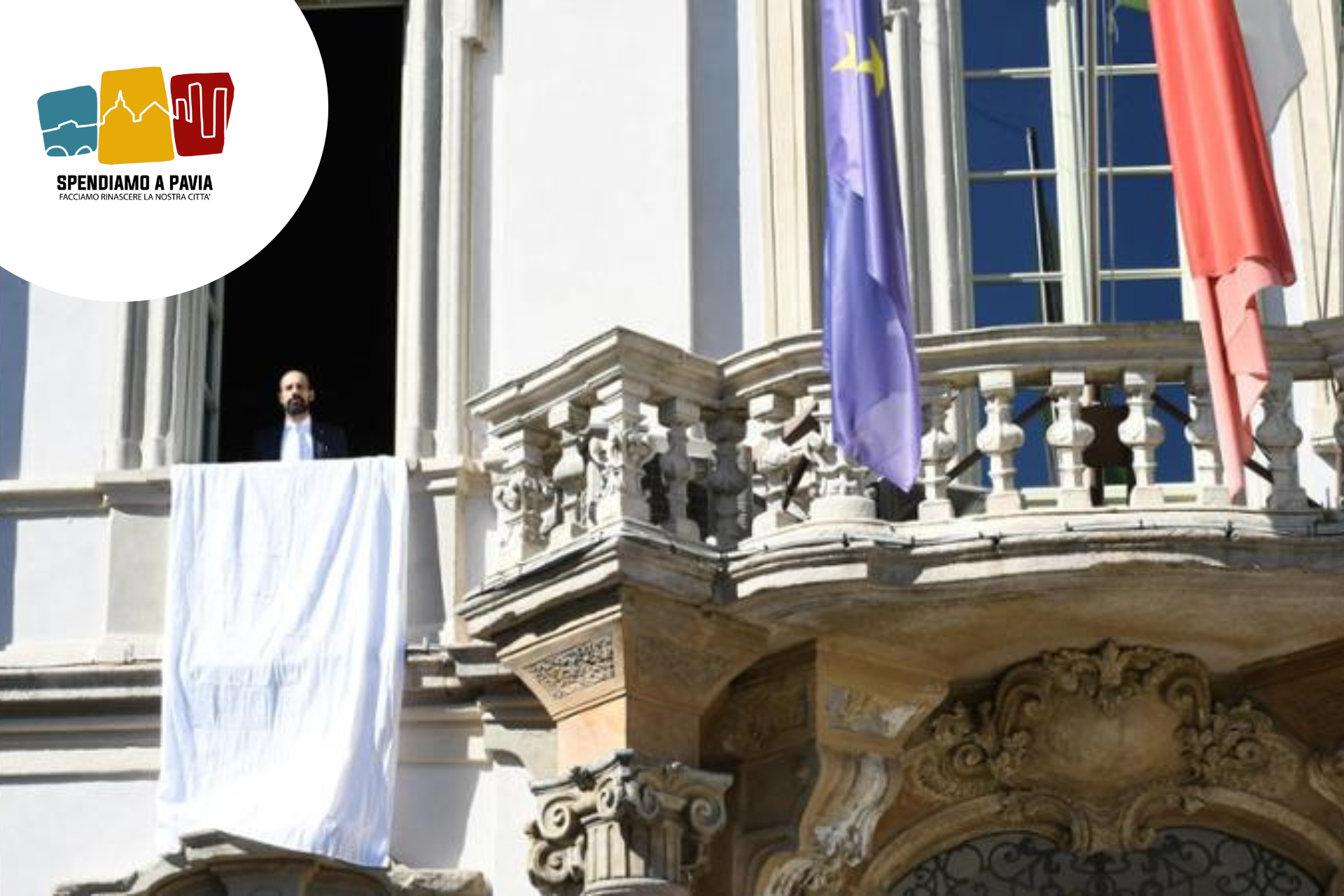Pavia espone un sudario per Gaza: un gesto di lutto e solidarietà contro la guerra