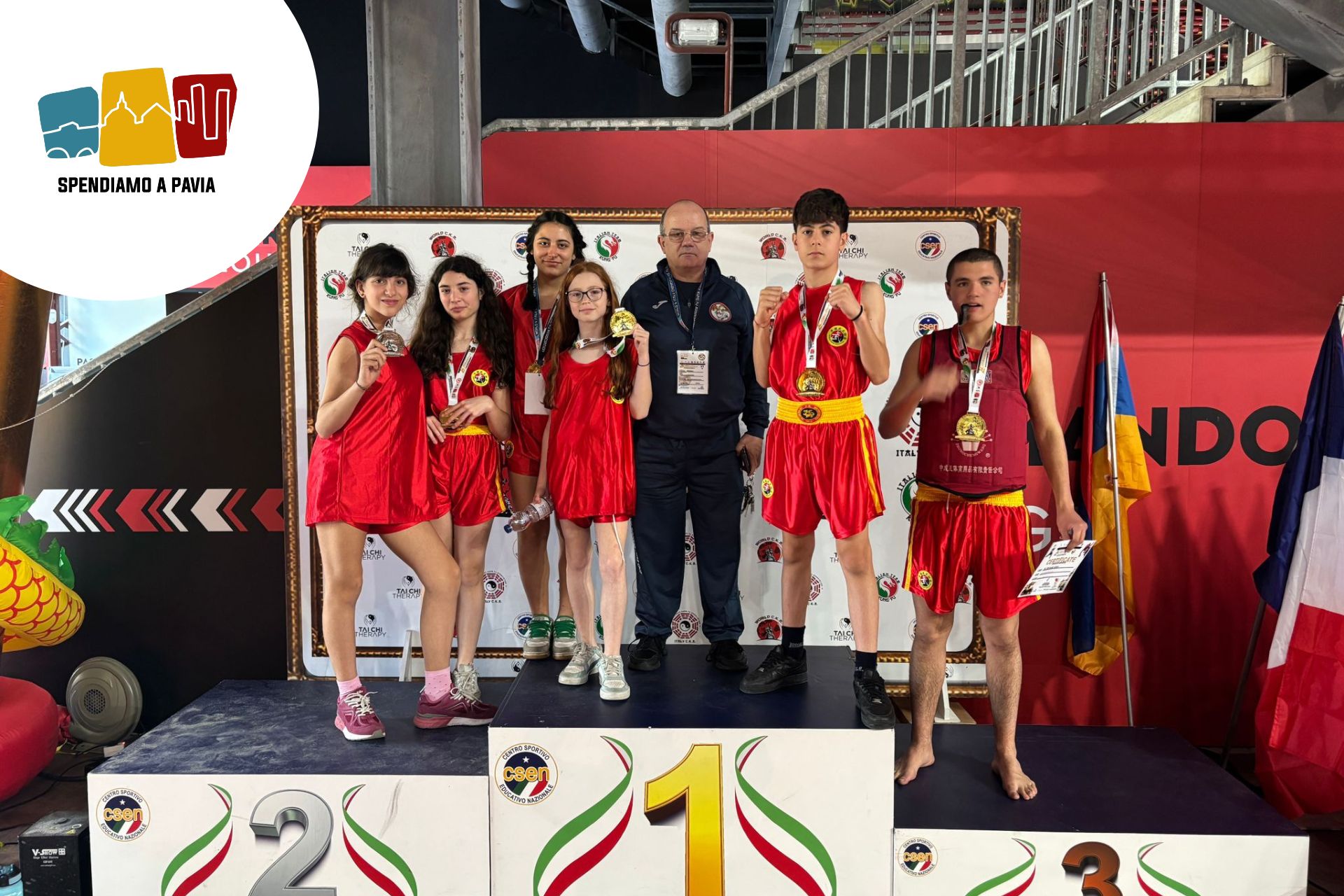 Pavia sul tetto del mondo: cinque ori e un argento ai Mondiali di Sanda per la ASD Centro Arti Marziali