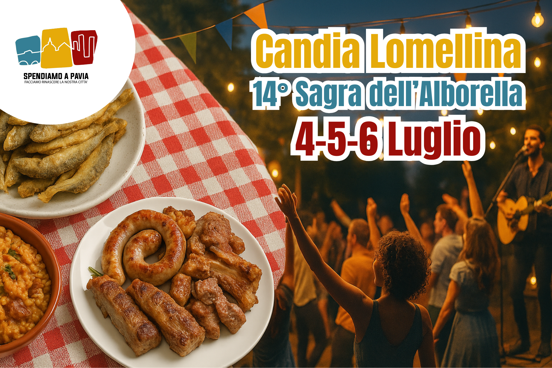 Candia Lomellina si prepara a festeggiare la 14ª Sagra dell’Alborella: tradizione, musica e gusto dal 4 al 6 luglio 2025