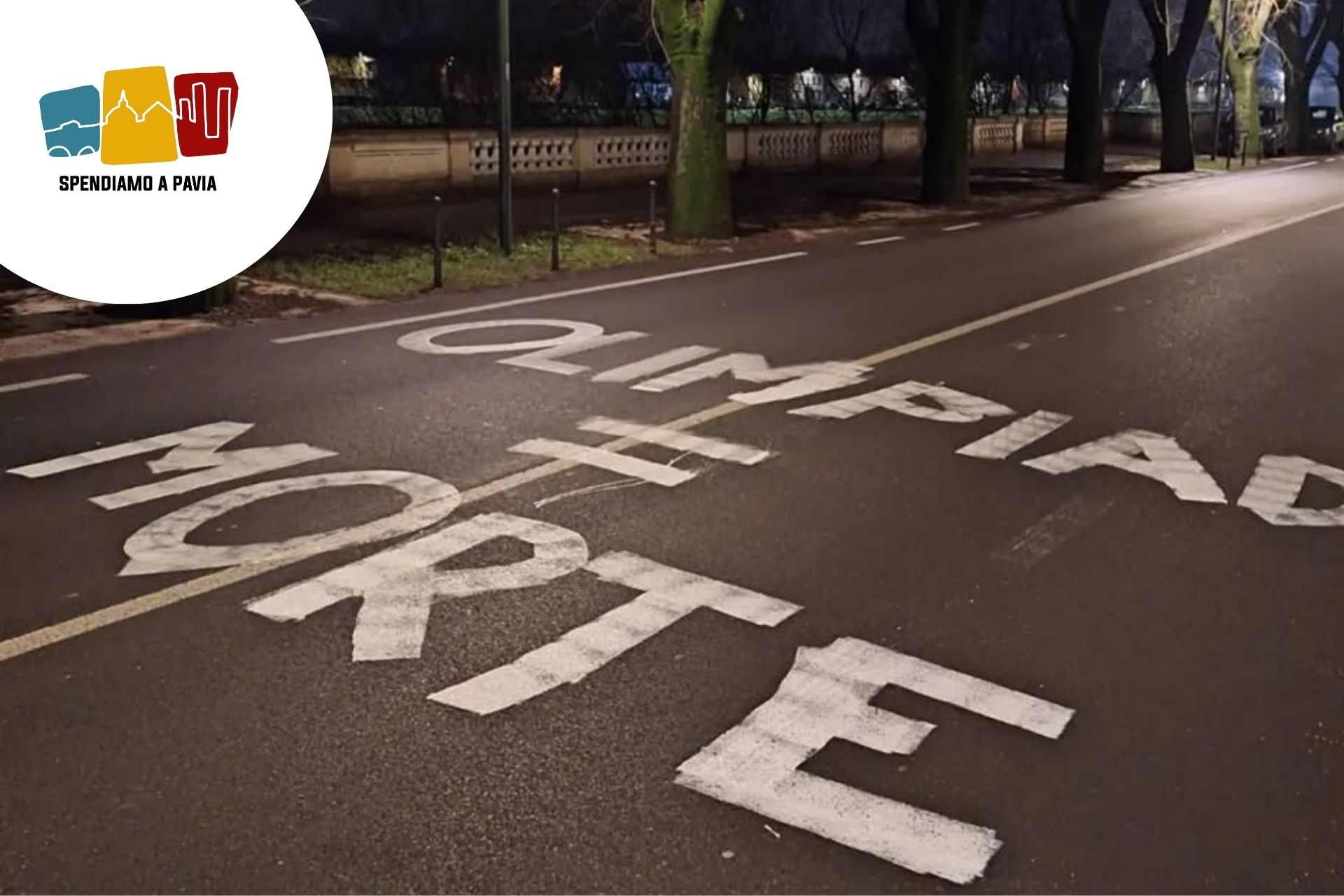 Spray e insulti contro le Olimpiadi: Pavia imbrattata nella notte