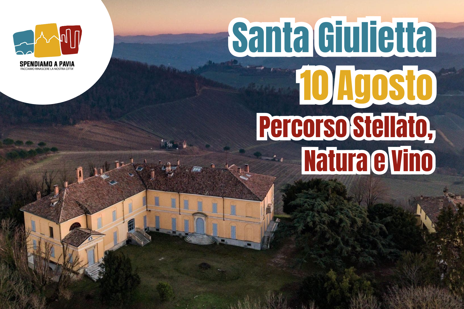 Villa Isimbardi tra natura, vino e poesia: il 10 agosto Santa Giuletta si accende sotto le stelle