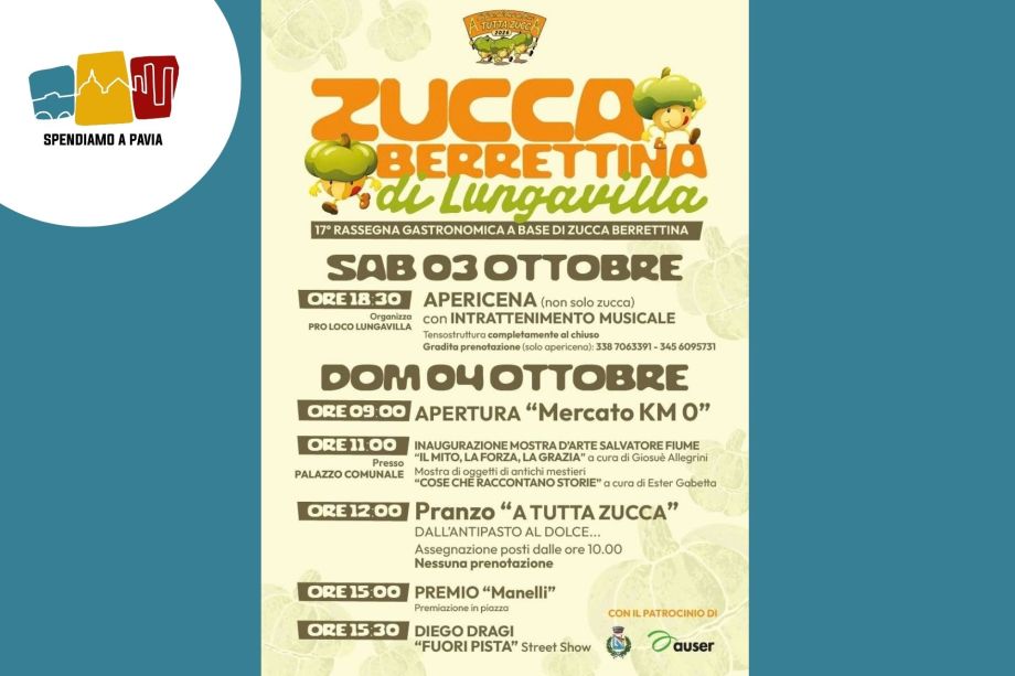 A tutta zucca a Longavilla: il 3 e 4 ottobre torna la festa della zucca Berrettina